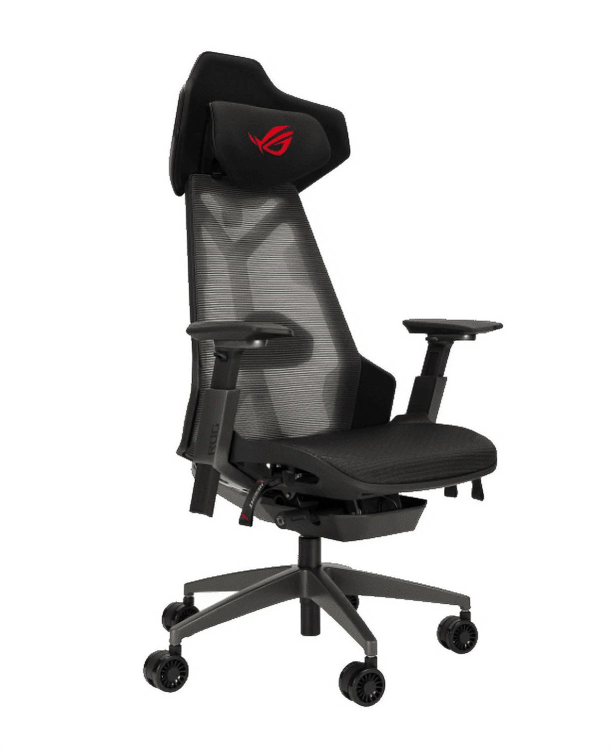 ROG Destrier Ergo PU Foam Gaming Chair with Arm Support and Acoustic Panel, Black